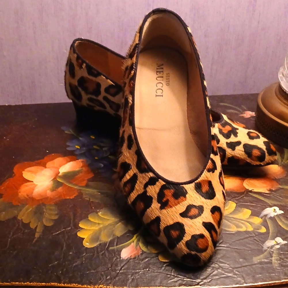 Sesto meucci leopard print loafer